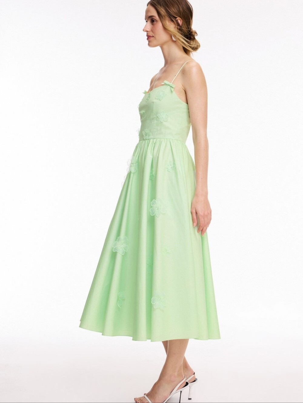 SELF-PORTRAIT | $510 Cotton Flower Midi Dress - Picture 3 of 11
